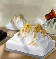 Diffuseur en pierre de gypse en forme de montagne des Alpes pour voiture et maison, chambre et bureau, idéal pour les cadeaux et souvenirs de fête