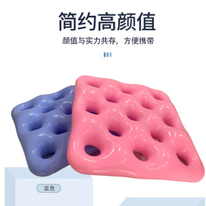 Cojín de aire elástico de látex, cojín para silla de ruedas, cojín inflable perforado con bomba de aire y aguja de aire. - Product Image 4