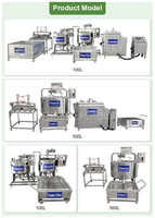 Pasteurisateur de fromage combiné 100-1000 litres, machine à fabriquer le fromage en cuve triangulaire de petite taille, prix à partir du lait de vache