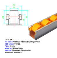 Rel Aluminium Mini Khusus Pabrik, Dapat Disesuaikan, untuk Sistem Rak Alir (Flow Rack)