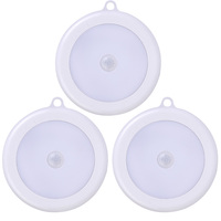 Veilleuse LED sans fil de style moderne Aimant mural à coller Alimenté par batterie Ombre blanche Armoire Éclairage de placard Utilisation dans la chambre