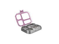 Boîte à lunch et tiffin écologique sans BPA, résistante aux fuites, 4 compartiments, compatible lave-vaisselle, compatible micro-ondes, réutilisable, en plastique pour enfants