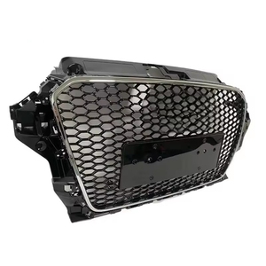 Rejilla de sintonización deportiva para coche, rejilla de parachoques delantero para <span class=keywords><strong>Audi</strong></span> A3, con placa de matrícula, S3, <span class=keywords><strong>Rs3</strong></span>, 2013, 2014, 2015 - Product Image 4