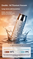 Vente en gros de bouteilles isothermes en titane pur de 420 ml, ensemble cadeau, couvercle magnétique, tasse isotherme, logo personnalisé pour les cadeaux d'entreprise