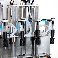 Remplisseuse semi-automatique électrique à 4 têtes pour petits flacons de cosmétiques, huiles essentielles, parfums et flacons métalliques, remplissage sous vide