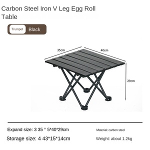 Ruida Outdoor Rectangular Folding <b>Table</b> Carbon Steel Picnic Portable <b>Camping</b> Lightweight Modern Outdoor Furniture - Product Image 2