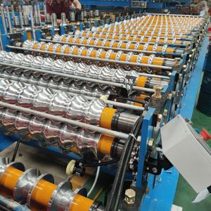 2021 neues Design Südafrika IBR Aluminium blech Doppels chicht walzform maschine - Product Image 5