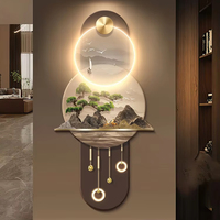 Peinture décorative moderne pour entrée de maison en pin avec lumières LED, paysage haut de gamme, art mural pour couloir et allée