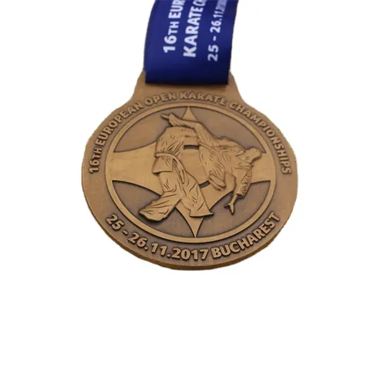 Großhandel Gold Silber Bronze Ehre Kung Fu Medal las Deportivas Sport Award Medaillen für Gewinner mit Logo