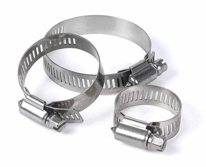 128 Worm Gear Hose Clamp, 1/2" Wide Band, 301 Stainless Steel Band And Screw, 620 Series - View #3
