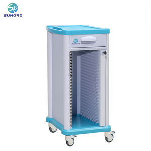 عربة طوارئ طبية متحركة SET24 من البلاستيك ABS لحفظ سجلات المرضى وسجلات التاريخ الطبي - Product Image 1