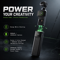 Pegangan Pengisi Daya Cepat untuk DJI Osmo Pocket 4/3 Tipe-C 5000mAh 10000mAh Power Bank Grip dengan Indikator LED OEM Kustom
