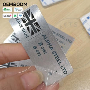 Plaques de nom de bureau en métal personnalisées, marquées au laser, en aluminium <span class=keywords><strong>brossé</strong></span>, pour l'identification des actifs de bureau - Product Image 2