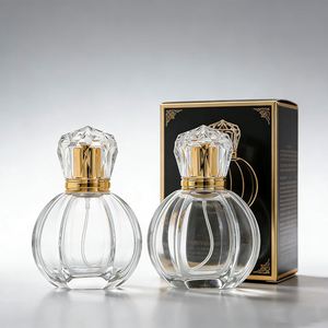 Factory Price 50ml Pumpkin <b>Style</b> Crimp Perfume Bottles Large Capacity Refillable Press <b>Spray</b> Containers with Low Order - Product Image 4