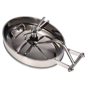 사용자 정의 안쪽으로 열린 580*480 타원형 맨홀 탱크 위생 스테인레스 스틸 <span class=keywords><strong>Inox</strong></span> 304 거울 광택 맨홀 커버 - Product Image 4