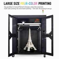 Imprimante 3D industrielle ZTEK T60, grand format, 600 mm/s, haute vitesse, 4 couleurs, FDM, pour prototypage de pièces automobiles, pare-chocs de voiture