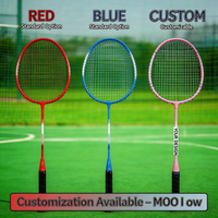 Raquettes de badminton en alliage d'acier léger, vente directe d'usine, durables, de haute qualité, haute rigidité, personnalisation pour les débutants, sport