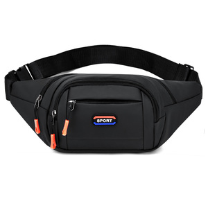 Sac banane multifonctionnel unisexe en nylon, forme tonneau, sportif, fermeture éclair, imperméable, pour la course à pied et les activités de plein air - Product Image 3