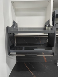 Accessori <span class=keywords><strong>per</strong></span> armadietto portaoggetti <span class=keywords><strong>in</strong></span> <span class=keywords><strong>ferro</strong></span> multifunzionale da tirare giù <span class=keywords><strong>per</strong></span> armadio da cucina cestello elevatore - Product Image 4