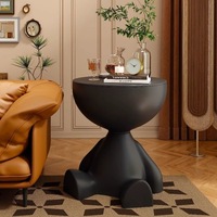 Table console ronde miniature Creative Corner, design moderne, matériau PE durable, facile à nettoyer, meubles de salon