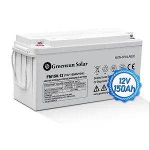 Greensun עמוק מחזור 12 וולט ג 'ל/AGM סוללה 12 v 150 Amp 200ah 250ah 300ah הסוללה מחיר