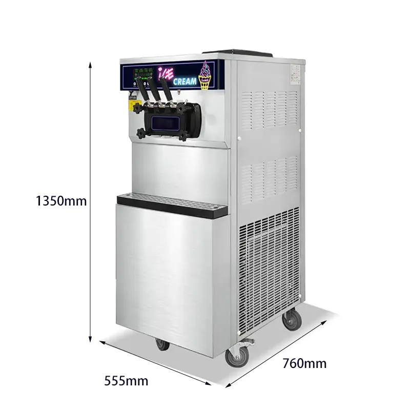 Hersteller Eishochmaschine mit drei gemischten Geschmacksrichtungen elektrische Eishochmaschine