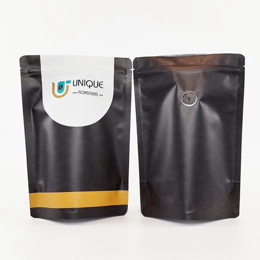 Embalagem Personalizada Stand Up Coffee Bag Mylar Saco De Plástico Saco De Café com Válvula Para Café Doypack Embalagem Para Feijão E Pó