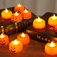 Lampe LED citrouille d'Halloween sans flamme, alimentée par piles, durable, réutilisable, jouet lumineux, décoration de fête