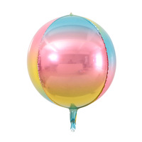 Ballons en feuille d'hélium 4D de 22 pouces, ballons métalliques arc-en-ciel, décoration de fête de mariage et d'anniversaire, jouet pour enfants