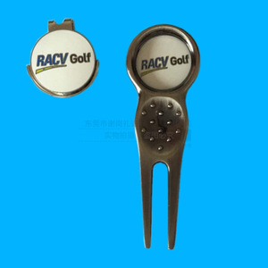 Ensemble de marqueurs de balle de golf et d'outils de réparation de divots en alliage métallique avec logo émaillé pour la réparation sur le terrain de golf et l'usage en cadeau - Product Image 3