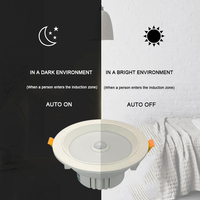 Plafonnier LED encastré rond AC110V 220V, détecteur de mouvement PIR, spot de plafond pour salle de bains, cuisine, éclairage d'intérieur