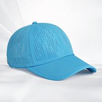 Topi Performa Laser 6 Panel Berlubang Penuh, Berventilasi, Cepat Kering, Pinggiran Melengkung, Gorras Perforadas, Topi Performa Laser