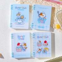 Cuaderno A6 de PP con diseño de gato de dibujos animados, 70 hojas, papel rayado de 80g, mini diario portátil para niños y estudiantes