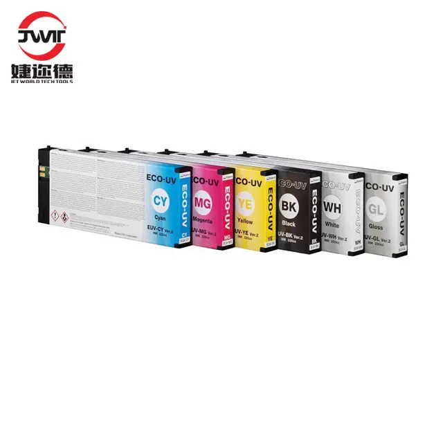 रोलैंड प्रिंटर CY MG YE BK WH GL Ink ECO-EUV के लिए मूल रोलैंड ECO UV इंक