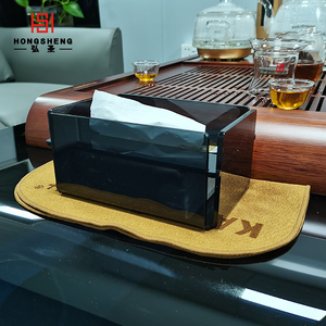 KTV Handkerchief Toilet Paper Bedroom Transparent Clear Rectangular Colored Plastic Tissue Storage Box with Logo Holder