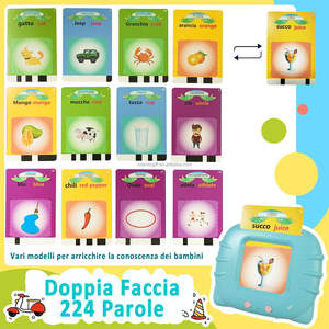 11 thèmes pour enfants 112 cartes 244 mots italien anglais parlant cartes Flash poche Audible discours parlant jouet d'apprentissage - Product Image 2