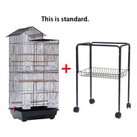 Grande cage à oiseaux en fer pour l'extérieur cage à oiseaux mobile avec roues vente en gros