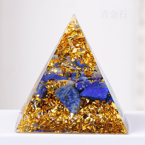 Mini Natural Crystal Chip <strong>Resin</strong> <strong>Pyramid</strong> Ornament Energy Crystal <strong>Pyramid</strong> for Desktop Decoration - Product Image 4