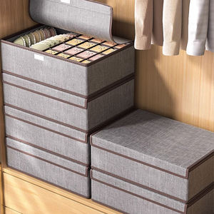 Ondergoed Opbergdoos Huishoudlade Type <span class=keywords><strong>3</strong></span>-In-1 Sok Ondergoed Organizer <span class=keywords><strong>Box</strong></span> Opvouwbaar Met Deksel Scheidingsdoos - Product Image 4