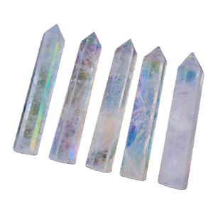 Venta al por mayor de torres de cuarzo transparente Fanshi Luxury Aura de alta calidad, cristales espirituales curativos, técnica de punta pulida Feng Shui - Product Image 1
