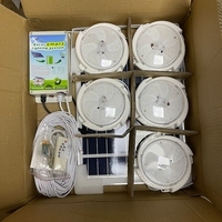 Lámpara Solar de Granero de 4 Cabezas y 56 LED con Sistema de Batería Interno, Lámpara Solar para Cobertizo con Control Remoto, Lámpara Solar de Techo para Interiores, para Hogar y Jardín