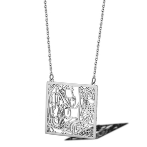 Collar con Mapa de <span class=keywords><strong>Capitales</strong></span> de Todos los Países Personalizado, Juego de Collares con Mapa de la Ciudad de Jerusalén en Acero Inoxidable - Product Image 2