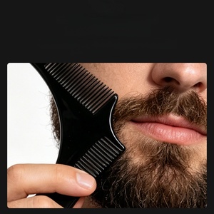 Peigne à barbe personnalisé avec logo, peigne à <span class=keywords><strong>moustache</strong></span> en acier à dents fines, peigne <span class=keywords><strong>de</strong></span> toilettage pour la barbe à domicile ou en salon pour hommes - Product Image 5