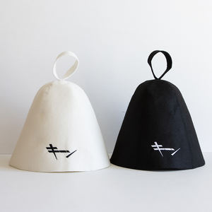 साणा हैट कढ़ाई सेल ग्रे बालों और सिर पुरुषों की महिला सौना टोपी की रक्षा करती है। - Product Image 1