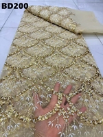 Base en tulle vert avec perles blanches tombantes et paillettes pour Kaftan Ghanéen, Matière pour Vêtement Traditionnel de Soirée d'Afrique de l'Ouest