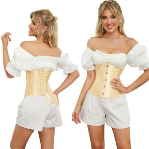 Corsets grande taille femme Bustier Bodyshaper haut adulte Satin sous le buste taille entraînement <span class=keywords><strong>Corset</strong></span> <span class=keywords><strong>noir</strong></span> blanc rouge bleu violet rose - Product Image 6