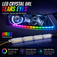 Bande lumineuse LED universelle flexible en silicone WRGB, contrôle sans fil par application, clignotant dynamique, lampe DRL pour voiture 12V