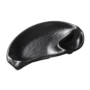 <b>Black</b> Irregular Melamine <b>Plate</b> With Compartment For Snacks And Dips Party Hotel Use - Product Image 5