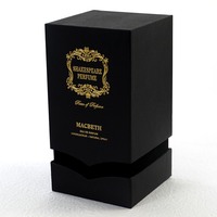 Boîte d'échantillon de bouteille en verre de parfum de luxe pour boîte en carton d'insertion de velours manuelle de parfum de 50ml