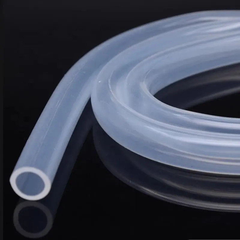 Пищевой класс прозрачный термостойкий эластичный круглый мягкий силиконовый резиновый шланг
